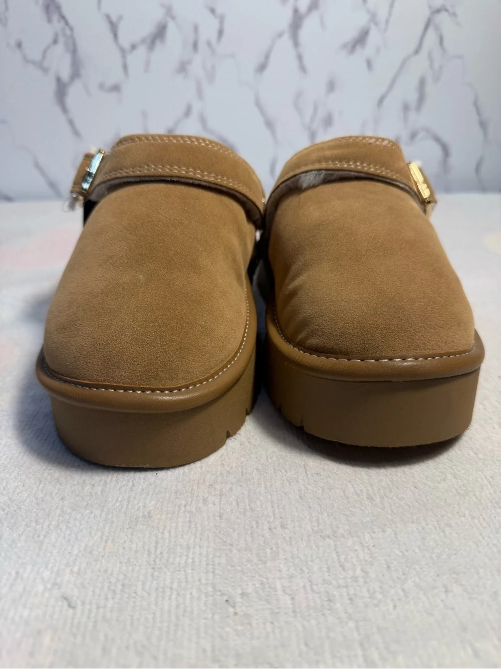 Art Class Kids Paisley Cozy Clogs Size 13 Tan/Cream